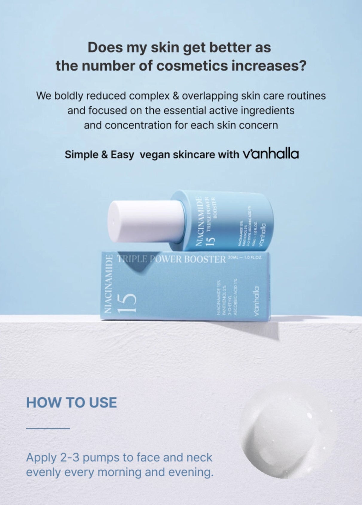 Vanhalla Niacinamide 15 Triple Booster (x5) (Pre-Order)