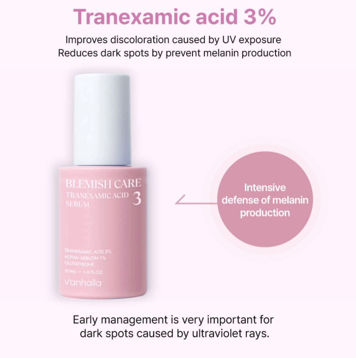 Vanhalla Blemish Care Tranexamic Acid 3 Serum (x5) (Pre-Order)