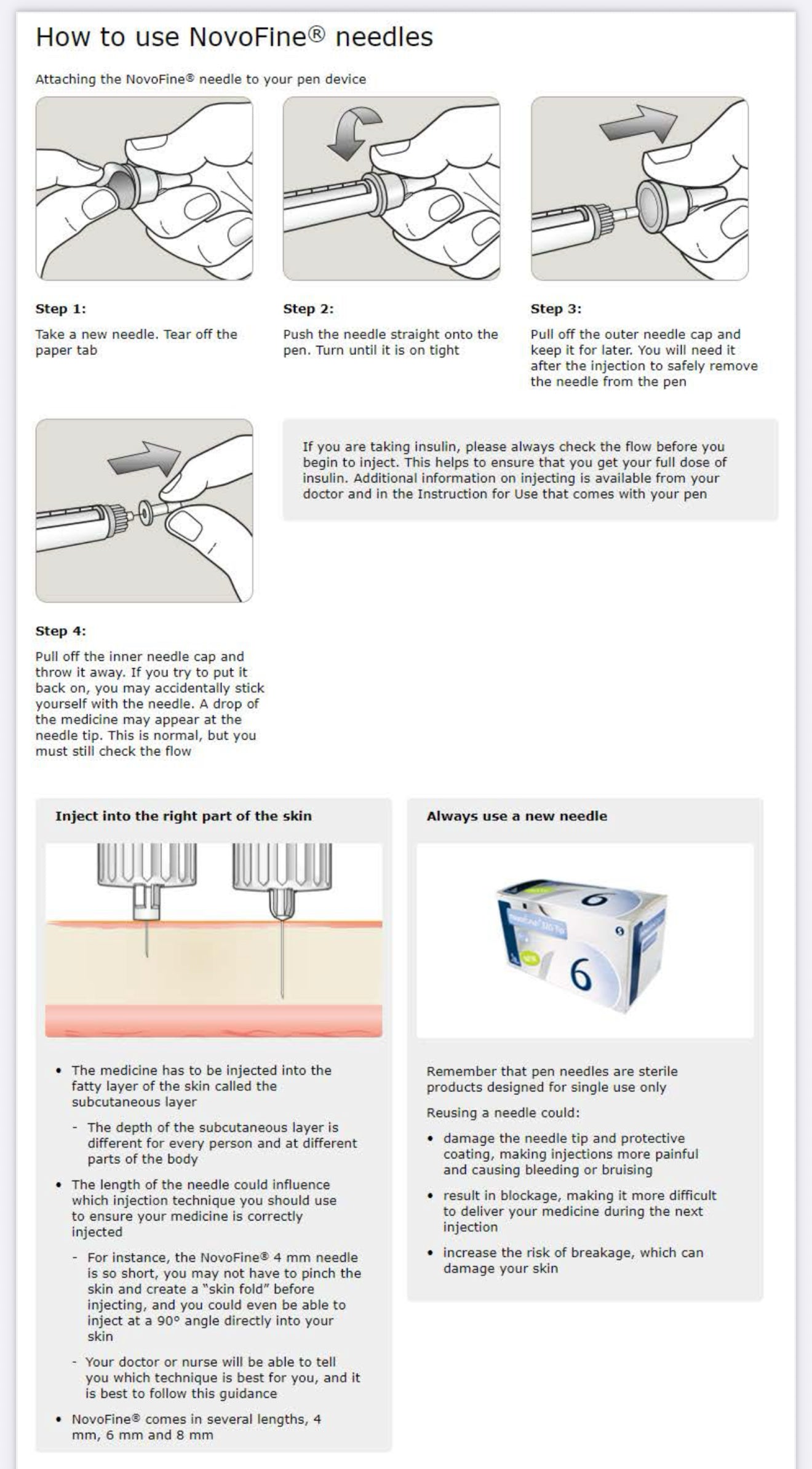 Novofine Needles 31G 6mm (x10)