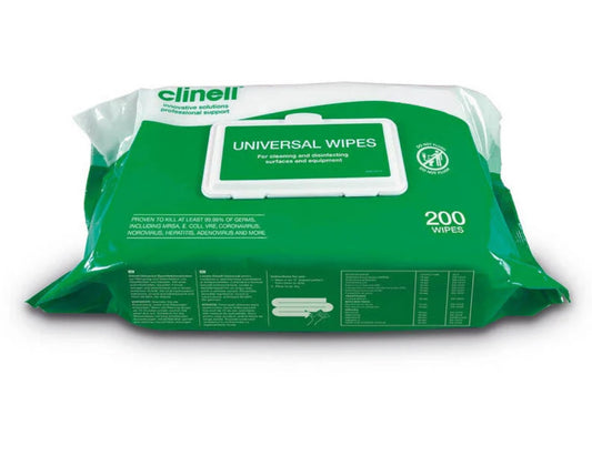 Clinnel Wipes Universal Pack Of 200